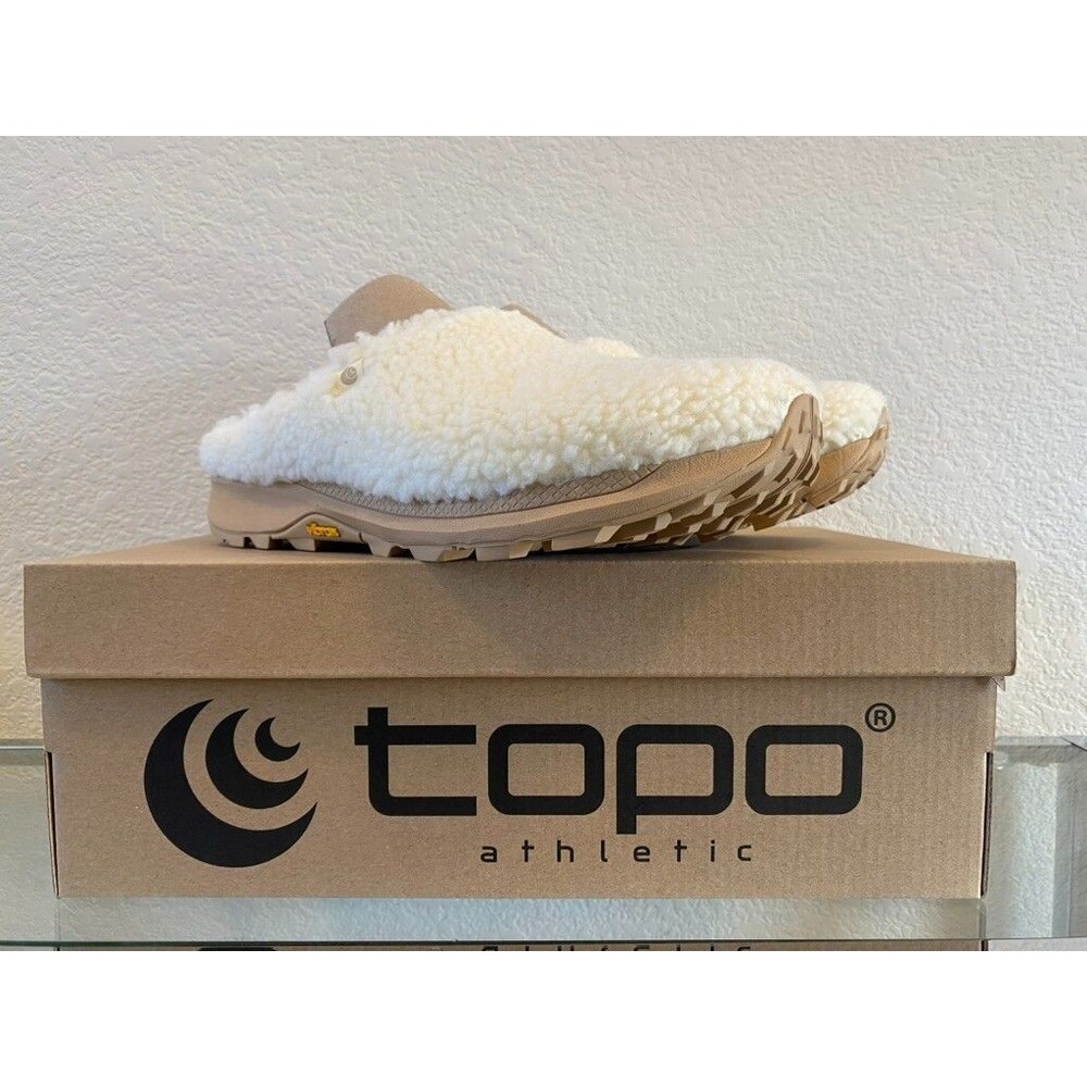 Topo Athletic Revive W062 Slipper Womens 9 Recovery Slip-Ons Cream Tan Vibram